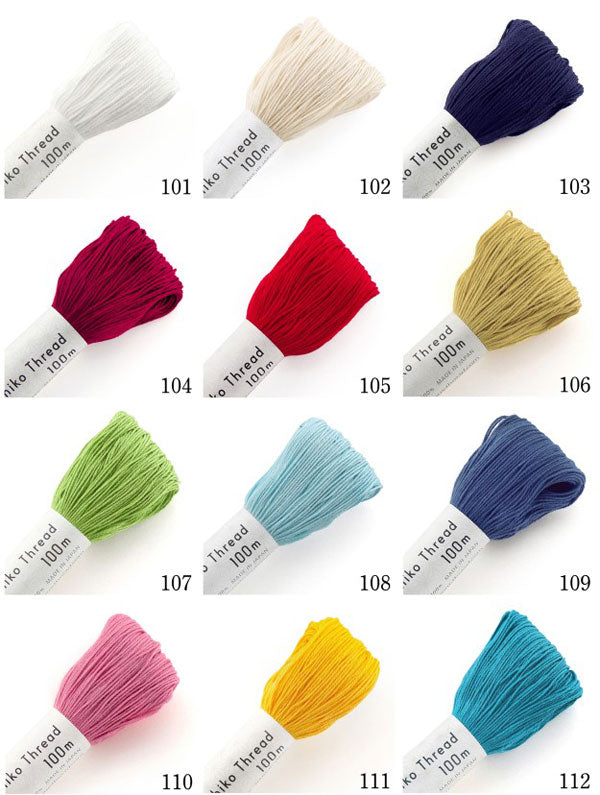刺し子糸 Sashiko Thread 100m 単色 色A オリムパス 【KY】 大かせ 大巻 刺し子 さしこ 刺しゅう糸