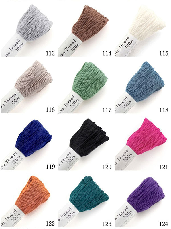 刺し子糸 Sashiko Thread 100m 単色 色A オリムパス 【KY】 大かせ 大巻 刺し子 さしこ 刺しゅう糸