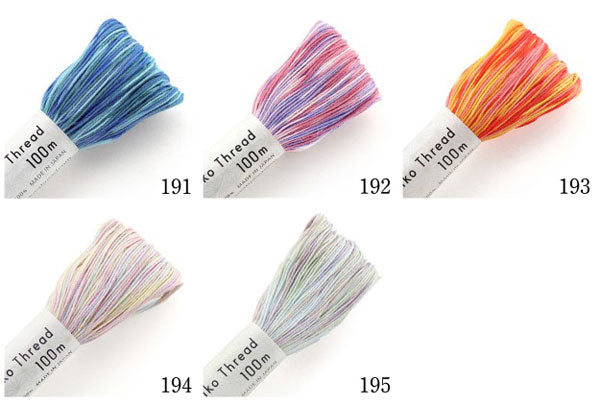 刺し子糸 Sashiko Thread 100m カラフル オリムパス 【KY】 大かせ 大巻 刺し子 さしこ 刺しゅう糸