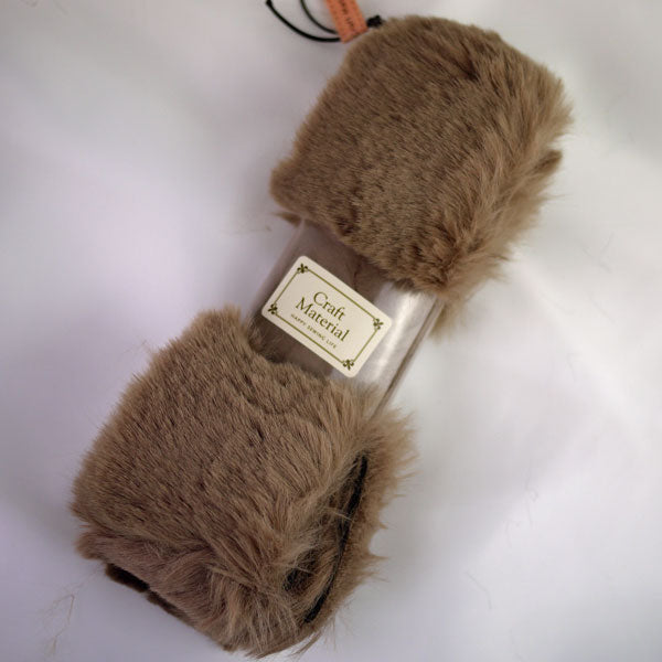 フェイクファーテープ FFT6-1 ブラウン 6cm幅 180cm【KY】フェイクファー リボン