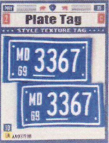 ワッペン プレートタグ5  PTG-5 サンオリーブ 【KY】 タグ 織タグ 織りタグ   ナンバープレート 手芸 手作り