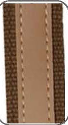 合皮 テーププラスショルダー ナスカン付き TLS-102(茶×アイボリー)【KY】 巾約25mm×約120cm ベストブレイン so