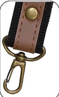 合皮 テーププラスショルダー ナスカン付き TLS-104(黒×茶)【KY】 巾約25mm×約120cm ベストブレイン so