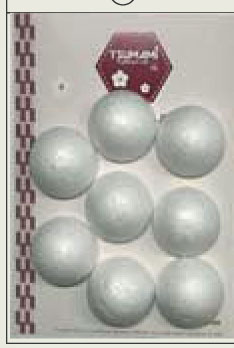 つまみ細工用 半円スチロール TP-18  30mm 8個入 SO 【KN】 つまみ 細工