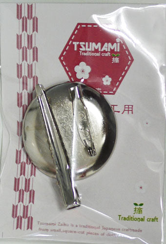 2way ブローチ台 シルバー TP-8 35mm 1個入 SO 【KY】【MI】 つまみ細工 手芸
