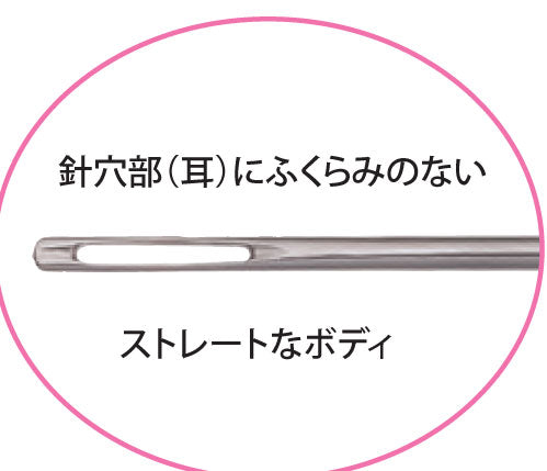 バリオンステッチ針 アソート 細番手 THN-109 チューリップ 【KY】 刺しゅう とじ針 0.94×51.5mm、0.84×51.5mm 各2本 4本入