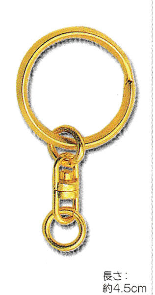 キーホルダー 金具 6-10-10 ゴールド トーホー 【KN】ビーズパーツ チャーム キーリング