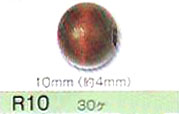 ウッドビーズ 10mm(穴径約4mm) R10-1~R10-m トーホー 【KN】: ビーズ 手芸