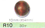 ウッドビーズ 10mm(穴径約4mm) R10-1～R10-m トーホー 【KN】: ビーズ 手芸