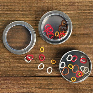 目かぞえマーカーセット AC-018 ハートミックス チューリップ 【KY】 amicolle (黄M・白M・茶L)  目数リング