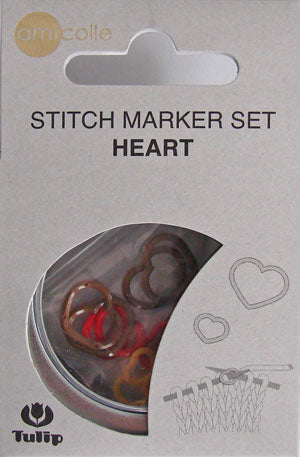 目かぞえマーカーセット AC-016 ハートミックス チューリップ 【KY】 amicolle (黄S・赤M・茶L)  目数リング