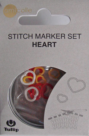 目かぞえマーカーセット AC-017 ハートミックス チューリップ 【KY】 amicolle (黄S・赤M・白M)  目数リング