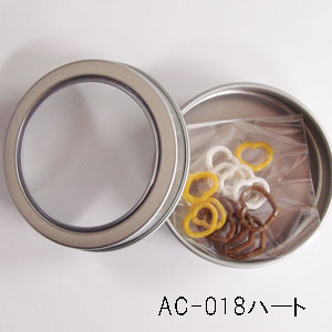 目かぞえマーカーセット AC-018 ハートミックス チューリップ 【KY】 amicolle (黄M・白M・茶L)  目数リング
