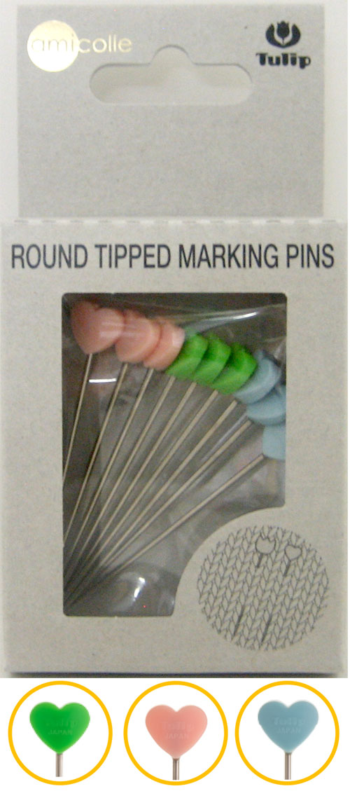 編み物まち針 (ハート)  AC-067 チューリップ 【KY】 amicolle 待ち針 まち針 編み物