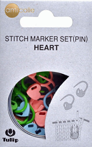 段かぞえマーカーセット ハートミックス AC-033 チューリップ 【KY】 amicolle 段数マーカー 段数リング 編み物