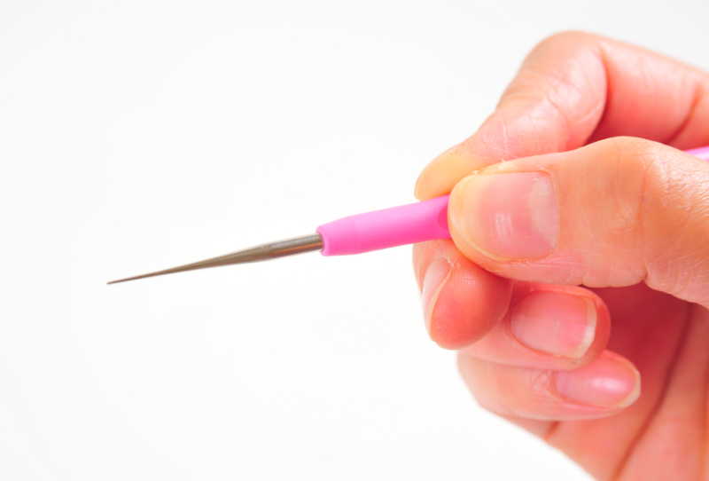 クッショングリップ付き 極細目打ち S シャープ TM-01 ピンク チューリップ 【KY】 Tulip