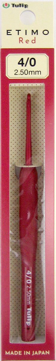 かぎ針 エティモレッド 1/0~10/0号 チューリップ 【KY】 Tulip ETIMO Red 編み物 編み針 クッショングリップ