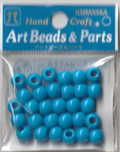 在庫特価 アクリル 太穴タイプ ビーズ 8mm 薄青 U-1-11【KN】2F-B ハマナカ 30個入 ブルー ライトブルー
