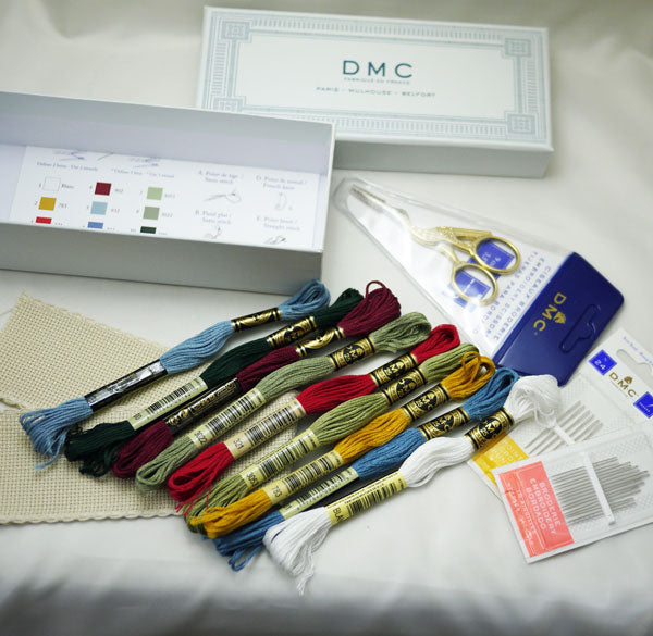 DMC Vintage box set V ビンテージボックスセット U1997【KN】 刺しゅう糸 コウノトリモチーフ刺しゅうばさみ