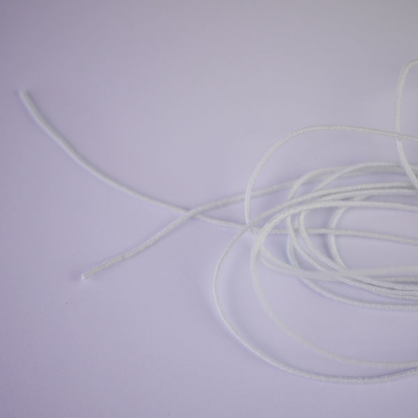 丸ゴム 1本丸 1mm/5m テトロン【KN】 ゴムひも マスクゴム 手作りマスク