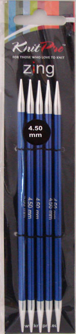 ニットプロ ZING ジング 5本針 15cm 4.50mm 47010 棒針 編み物 【KN】 編み物 手あみ