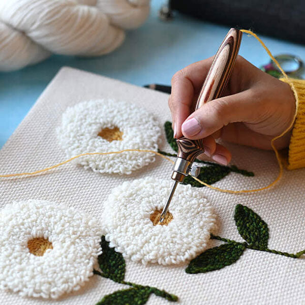 ニードル パンチ 2本 セット 刺繍 木製 編み針 手芸 極太 使いやすい 【楽天カード分割】 - クラフト・布製品