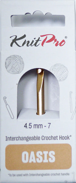 ニットプロ オアシス交換可能なかぎ針編み針先 4.50mm 30966 【KN】編み物 かぎ針 手編み