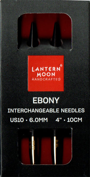 LANTERN MOON 付け替え式 輪針 黒檀 短針先 6.0mm 350149 【KN】40cm、50cm用 24金メッキ 編み物 手あみ 編み針 ニットプロ ランタンムーン