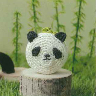 刺しゅう糸で編むちいさなポーチ パンダ No.502509【KY】 かぎ針編み ルシアン