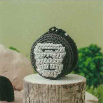 刺しゅう糸で編むちいさなポーチ ゴリラ No.502511【KY】 かぎ針編み ルシアン