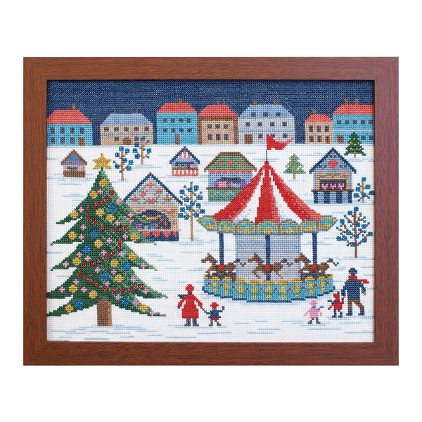 madeinSweden* vintage mat ❀ クリスマス刺しゅうの スクエアクロス