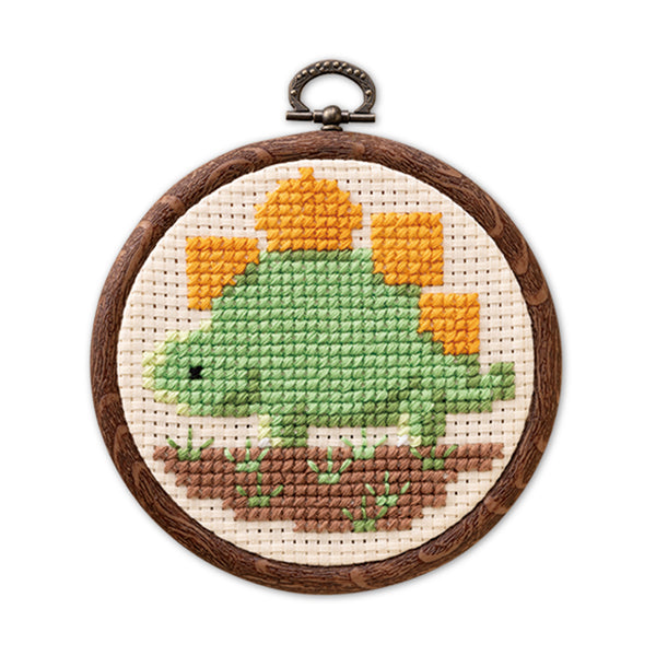 キット ステゴザウルス 7599 オリムパス 【KY】 刺しゅうキット クロスステッチ 専用フープ付