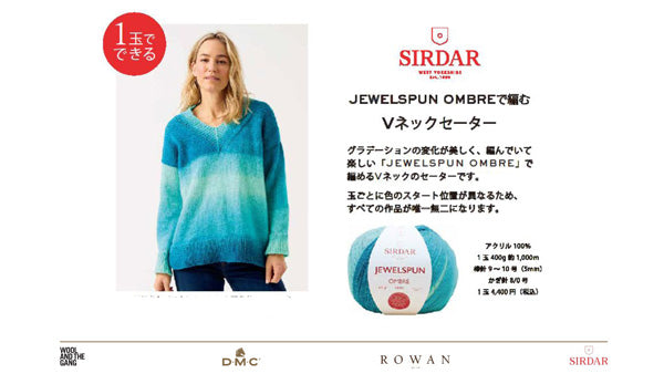 JEWEL SPUN OMBRE ジュエルスパンオンブレ DMC 【KY】F262 400g大巻 毛糸 編み物 並太