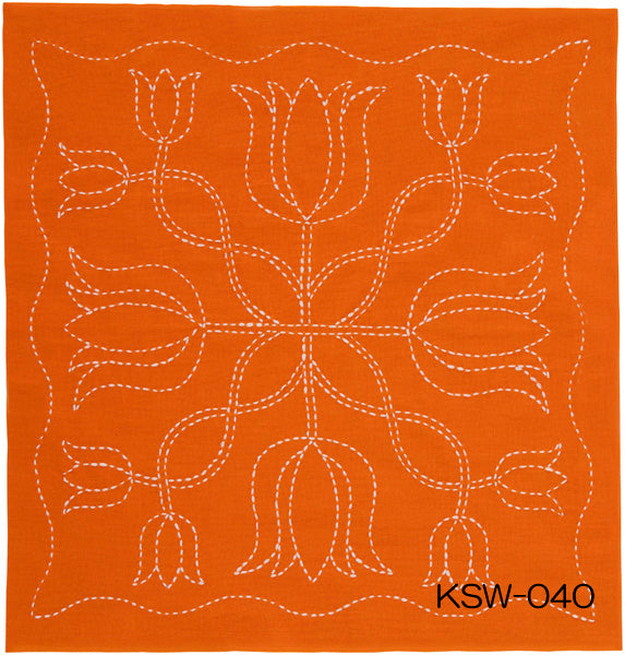 刺し子キット SASHIKO WORD オランダ 12輪のチューリップ KSW-040 チューリップ 【KY】 Tulip 刺し子 手芸 手づくり 花ふきん