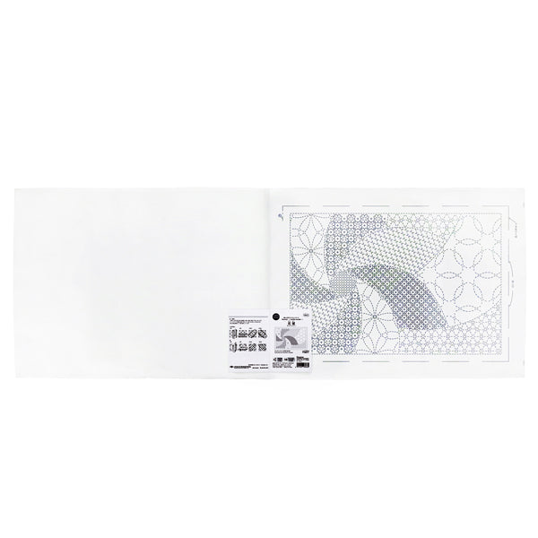 布パック 刺し子のランチョンマット 花毬（白） L-1010 （布地：白） オリムパス 【KY】 Olympus 刺し子 手芸 合わせ模様