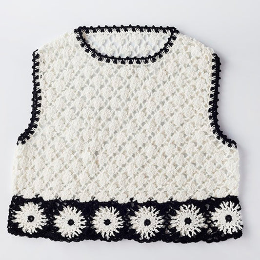 キット 裾モチーフのベスト WE25S006 atelier K'sK 【KN】 毛糸 サマーヤーン 岡本啓子