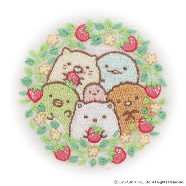 はってはじめる刺しゅうキット すみっコぐらし すみっコたちC（喫茶すみっコでいちごフェア） Z-53 オリムパス 【KY】 刺しゅう基礎セット