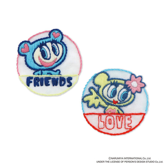 はってはじめる刺しゅうキット エンジェルブルー ナカムラくん＆ハナちゃんB Z-55 オリムパス 【KY】 刺しゅう基礎セット