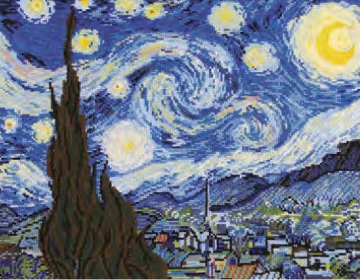 DMC 刺しゅうキット BK1995 ヴィンセント・ヴァン・ゴッホ「星月夜」 【KY】The Masters Collection クロスステッチ