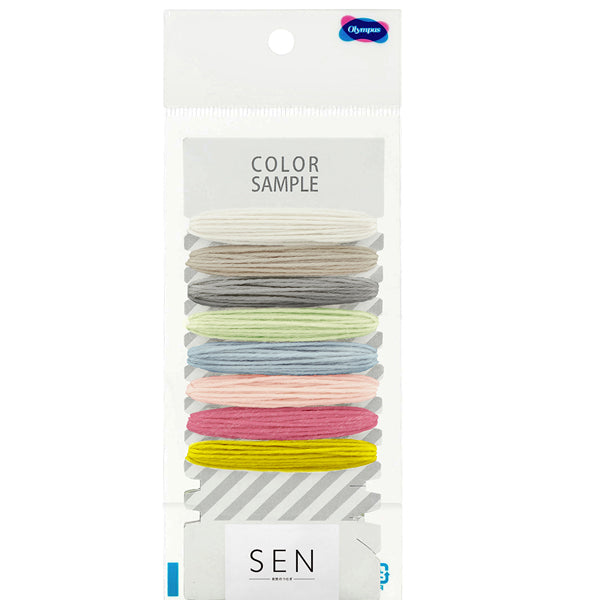 新製品 SEN 自然のつむぎ セン COLOR SAMPLE カラーサンプル オリムパス 【KY】Olympus 毛糸 編み物 手編み糸 ウォッシャブル 小巻
