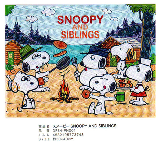 ダイヤモンドフィックス スヌーピー SNOOPY AND SIBLINGS DF34-PN001 【KN】ビーズ絵キット ダイヤモンドアート