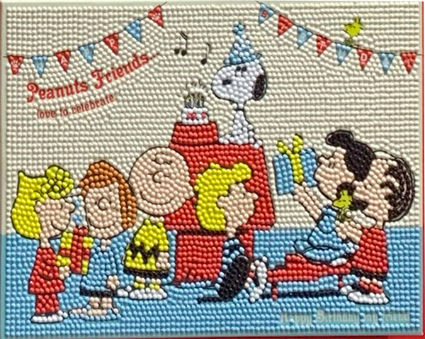 ダイヤモンドフィックス スヌーピー Happy Birthday DFB5-PN001 【KN】ビーズ絵キット ダイヤモンドアート