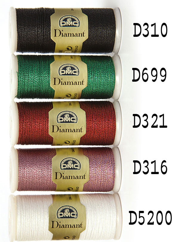 DMC DIAMANT ディアマント メタリック刺繍糸 DMC380 【KN】 ラメ 刺しゅう糸 タティング