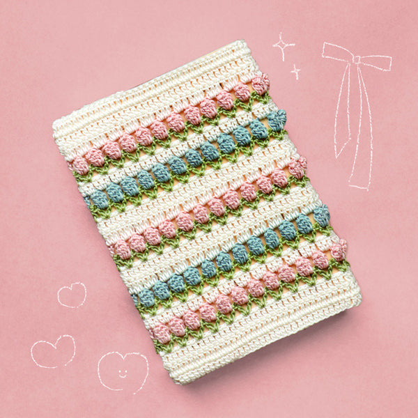 キット チューリップのブックカバー EG-135 オリムパス【KY】エミーグランデ 手編み 編み物キット