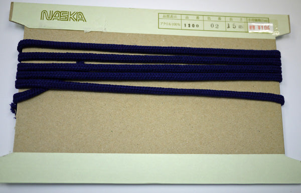 在庫処分 NASKA ファッションコード #1200 col.02 約6.5mm 長さ約1m【KN】アクリルロープ 手紐 巾着