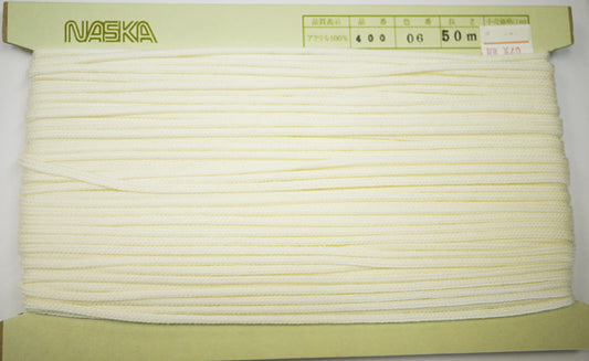 在庫処分 NASKA ファッションコード #400 col.06 約4mm 長さ約30m【KN】アクリルロープ 手紐 巾着