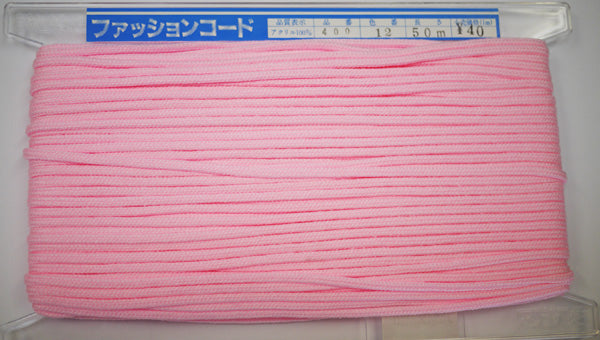 在庫処分 NASKA ファッションコード #400 col.12 約4mm 長さ約30m【KN】アクリルロープ 手紐 巾着