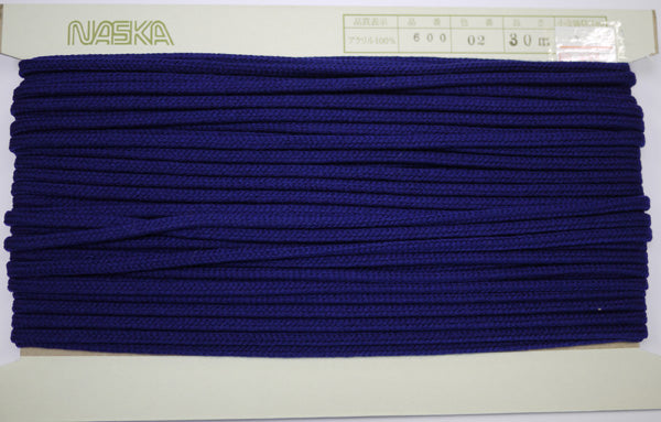在庫処分 NASKA ファッションコード #600 col.02 約5mm 長さ約17m【KN】アクリルロープ 手紐 巾着