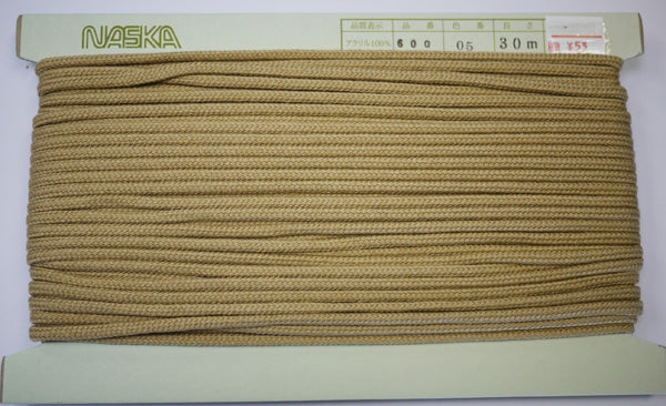 在庫処分 NASKA ファッションコード #600 col.05 約5mm 長さ約19m【KN】アクリルロープ 手紐 巾着