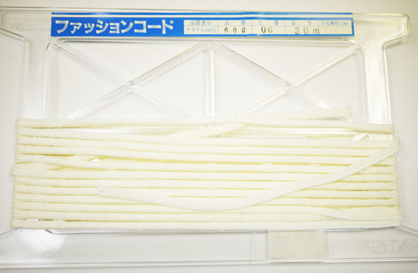 在庫処分 NASKA ファッションコード #600 col.06A 約5mm 長さ約4m【KN】アクリルロープ 手紐 巾着